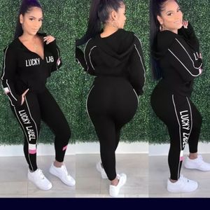 Lucky label two piece black and pink 6